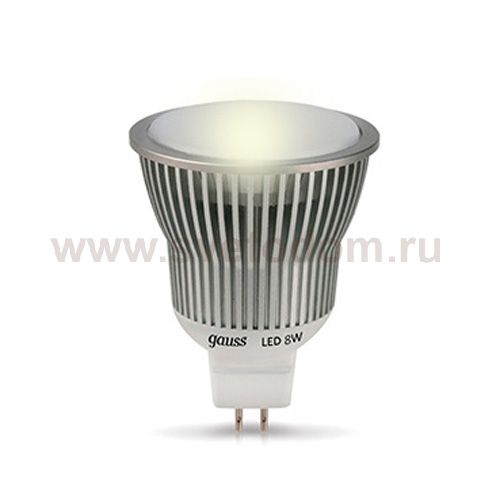 Лампа Gauss EB101105108-D LED MR16 8W SMD AC220-240V 2700K диммируемая