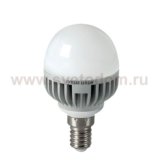 Лампа Gauss LED P45 Globe 6W E14 2700K EB105101106