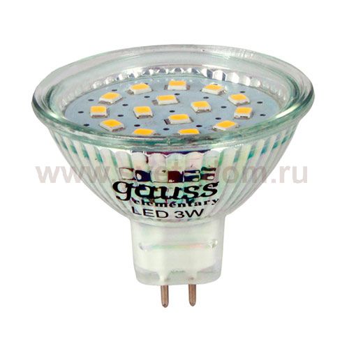 Лампа Gauss LED Elementary MR16 3W GU5.3 2700К EB12513