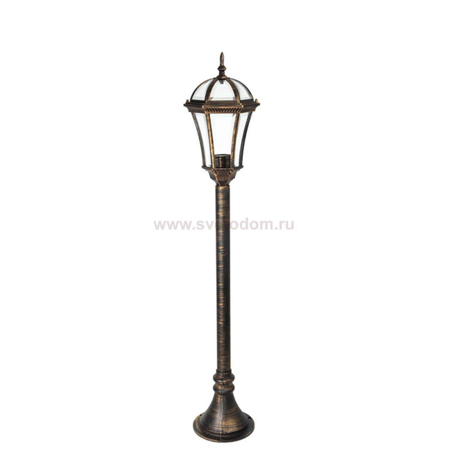 Светильник уличный EL-640PE2 черное золото (тонкий столб)