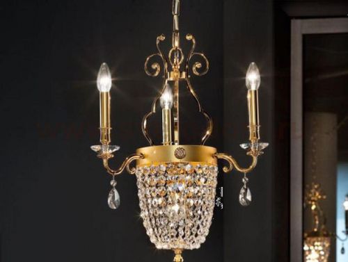Подвесной светильник Masiero ELEGANTIA 3+1 Oro Lucido-Oro Opaco CR