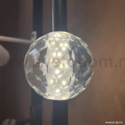 Светильник подвесной Crystallux ELVIRA SP8W LED 4000K BLACK ELVIRA