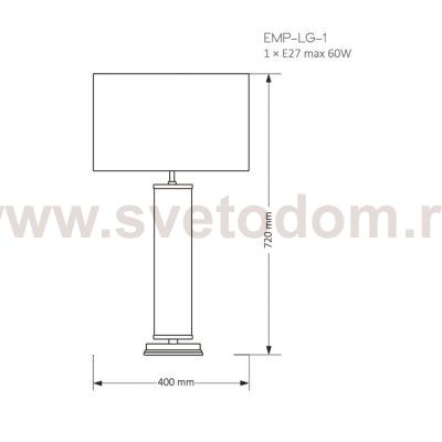 Настольная лампа KUTEK MOOD EMPOLI EMP-LG-1 (Z) 