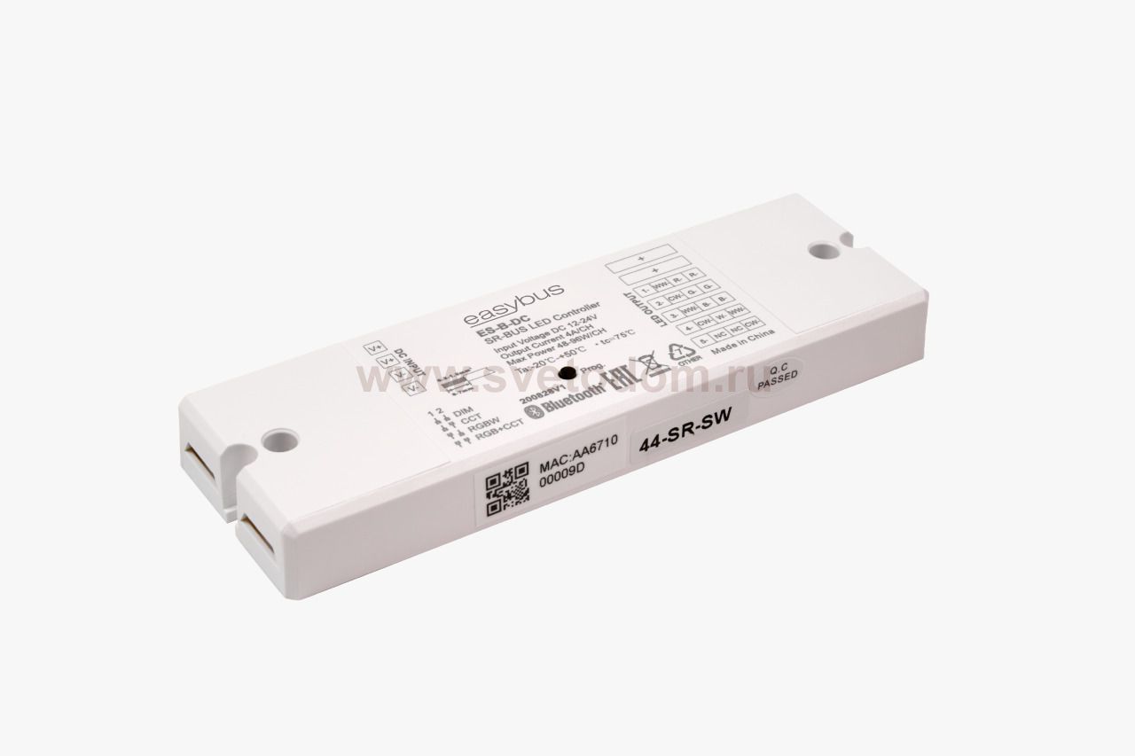 Контроллер EASYBUS для светодиодной ленты 5 в 1 (монохромный, CCT, RGB/RGBW, RGB+CCT), 5x4A ES-B-DC