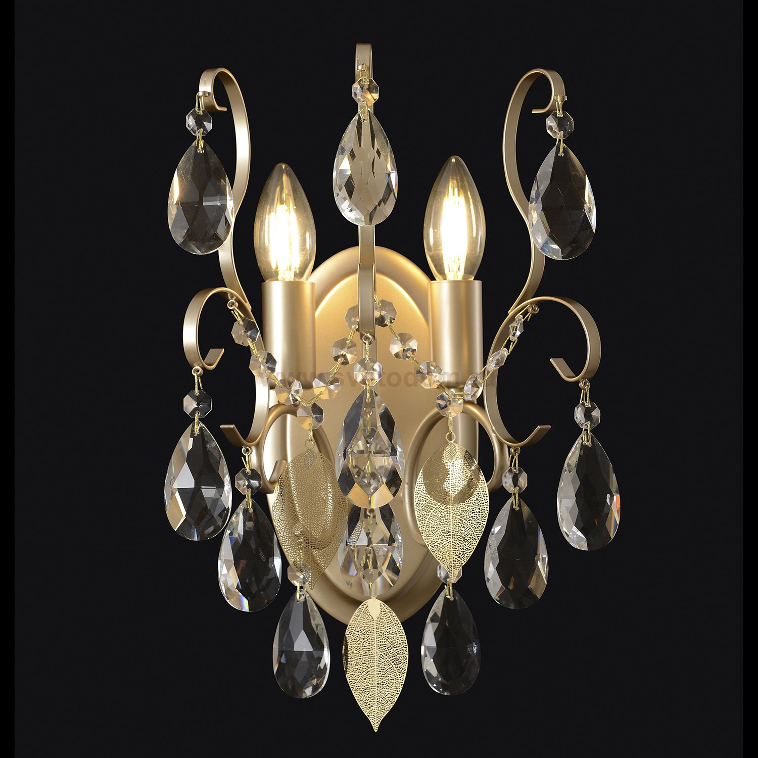 Светильник настенный бра Crystallux ESMIRALDA AP2 GOLD ESMIRALDA