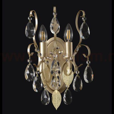 Светильник настенный бра Crystallux ESMIRALDA AP2 GOLD ESMIRALDA