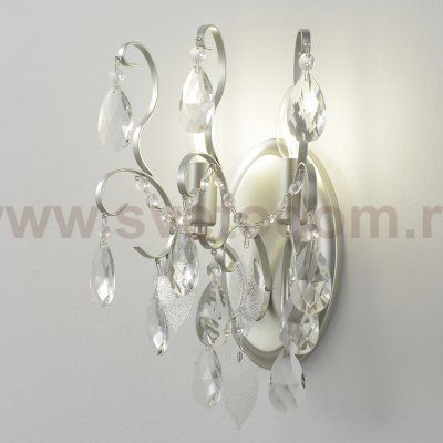 Светильник настенный бра Crystallux ESMIRALDA AP2 SILVER ESMIRALDA