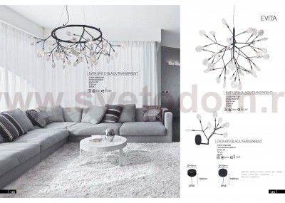 Светильник бра Crystal Lux EVITA AP9 BLACK/TRANSPARENT (1690/409)