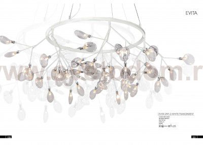 Светильник подвесной Crystal Lux EVITA SP45 D WHITE/TRANSPARENT (1691/245D)
