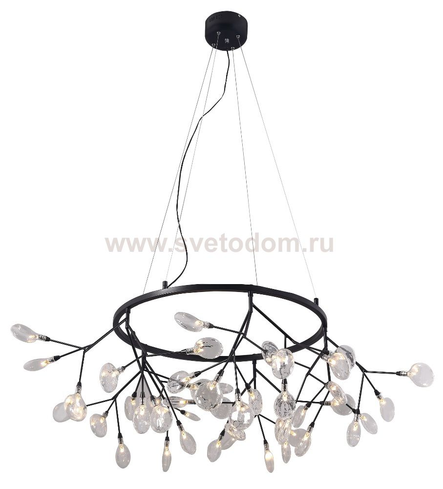 Светильник подвесной Crystal Lux EVITA SP45 D BLACK/TRANSPARENT (1690/245D)