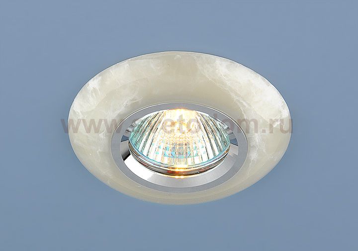 Точечный светильник из искусственного камня Elektrostandard 6061 серый (Grey/ripple)