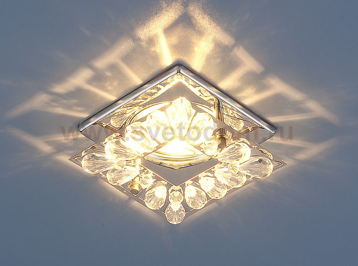 7276 хром / прозрачный  (CH/Clear) Elektrostandard Встраиваемый потолочный светильник