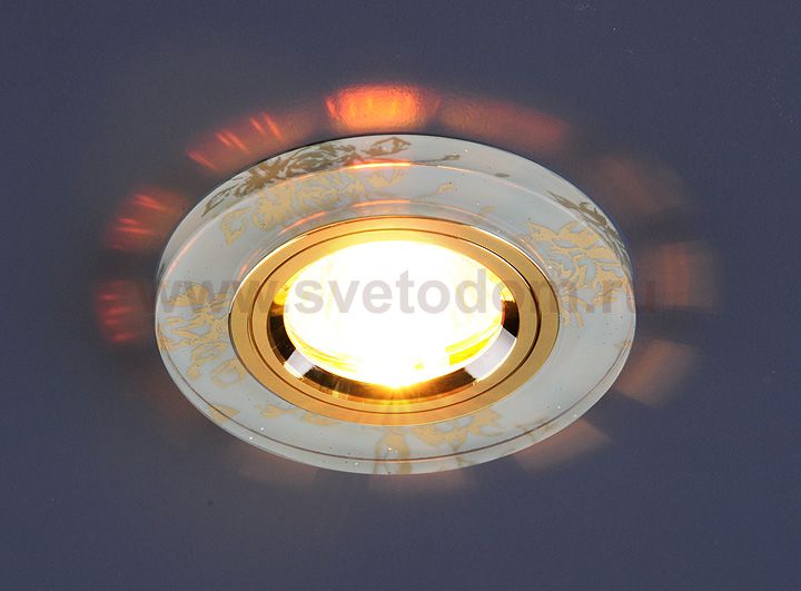 Точечный светильник Elektrostandard 8561/6 GD FL/GD (белый / золото)