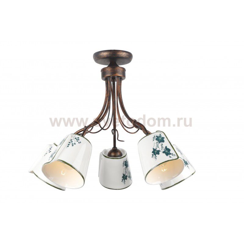 Светильник Escada Albero 168/5PL Red gold/White