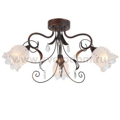 Потолочный светильник Escada 496/3PL E14*40W D620 Black Brush Gold