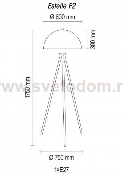 Напольный светильник Estelle F2 10