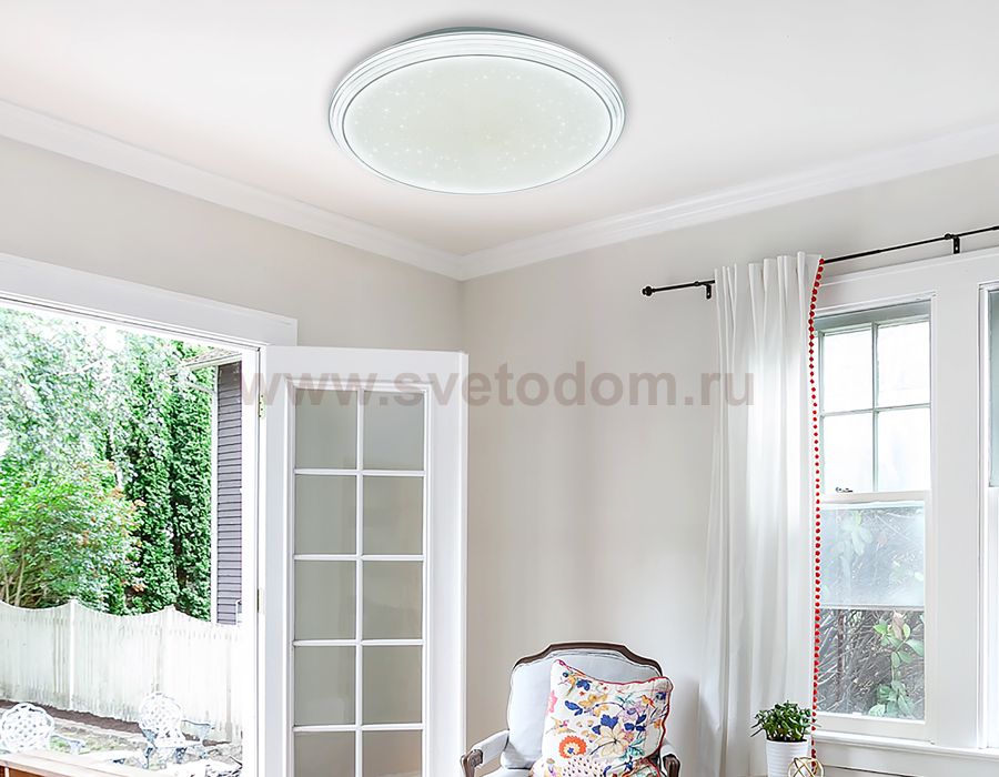 Люстра потолочная Ambrella F14 WH 72W 400*400*85 (ПДУ ИК) ORBITAL