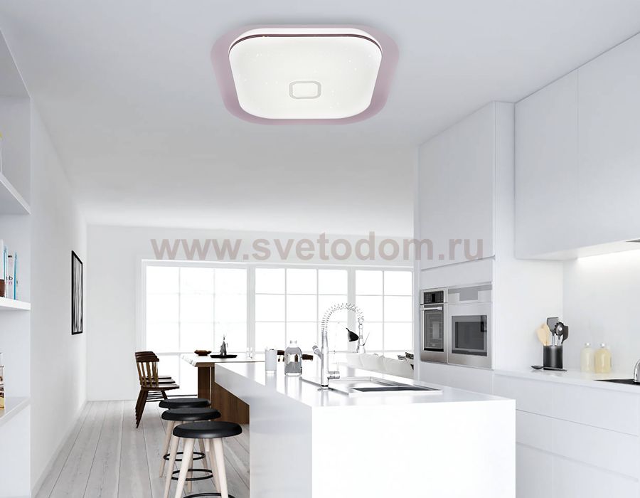 Люстра потолочная Ambrella F52 PI 48W 450*450*100 (ПДУ ИК) ORBITAL