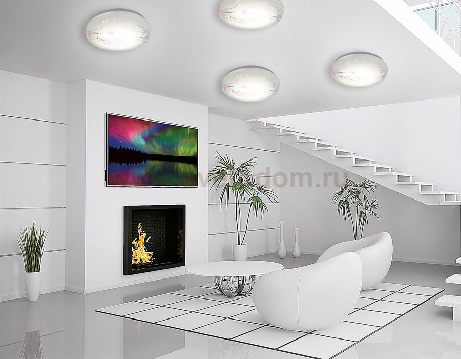 Люстра потолочная Ambrella F560 WH 15W 4200K 300*300*70 (Без ПДУ) ORBITAL