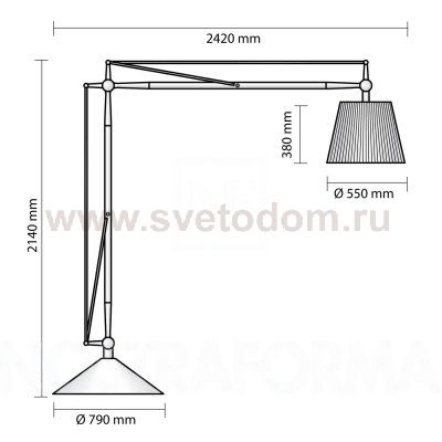 Напольный торшер Flos F6366022 Superarchimoon