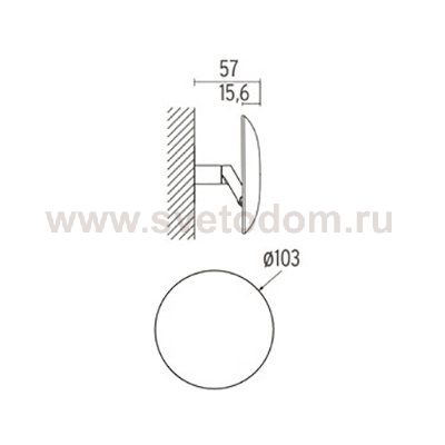 Настенный светильник бра Flos F9497057 Wall