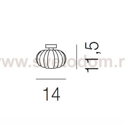 Потолочный светильник Vistosi FA DIAMANTE TO NI