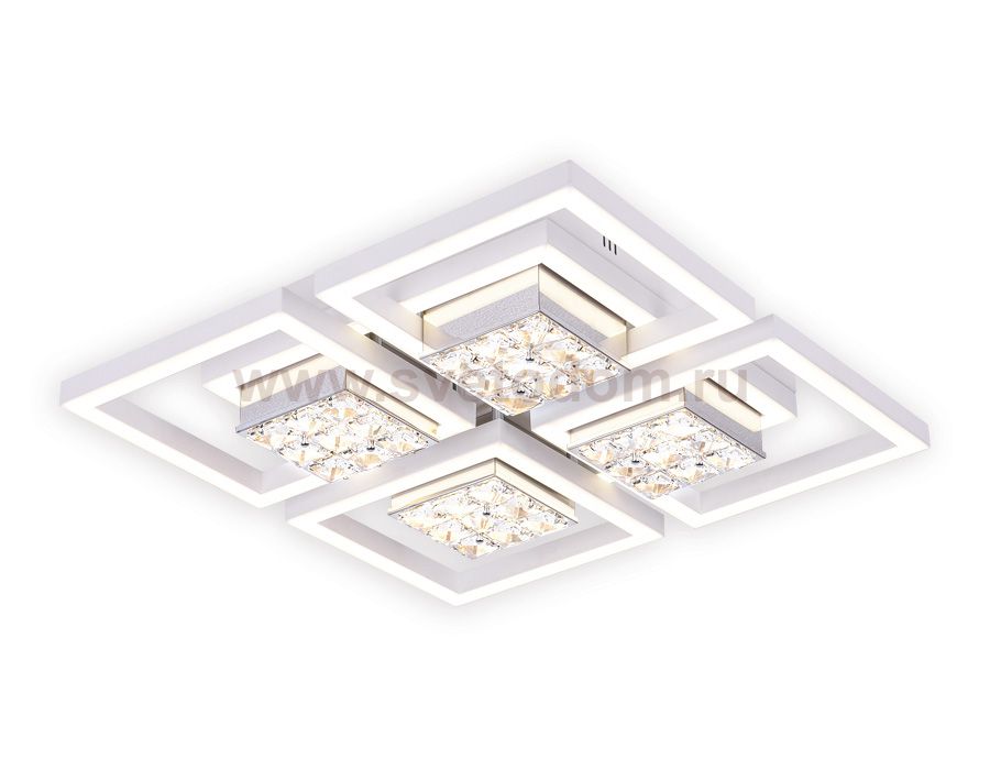 Люстра потолочная Ambrella FA118/4 WH белый 124W 480*480*110 (ПДУ РАДИО 2.4) ACRYLICA
