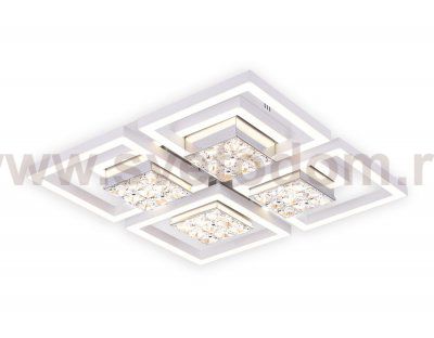 Люстра потолочная Ambrella FA118/4 WH белый 124W 480*480*110 (ПДУ РАДИО 2.4) ACRYLICA