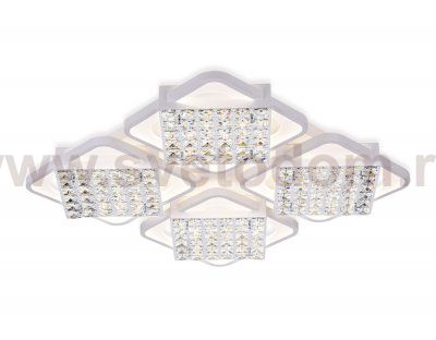 Люстра потолочная Ambrella FA128/4 WH белый 222W 680*680*110 (ПДУ РАДИО 2.4) ACRYLICA