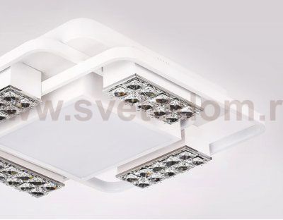 Люстра потолочная Ambrella FA144 WH белый 96W 500*500*110 (ПДУ РАДИО 2.4) ACRYLICA