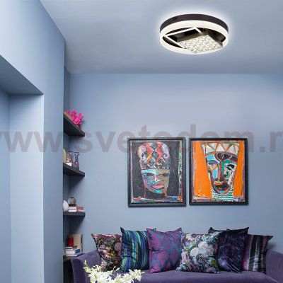 Люстра потолочная Ambrella FA145 CF кофе 104W D500*120 (ПДУ РАДИО 2.4) ACRYLICA