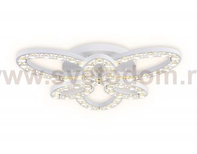 Люстра потолочная Ambrella FA159 WH/CH белый/хром 122W D700*110 (ПДУ РАДИО 2.4) ACRYLICA