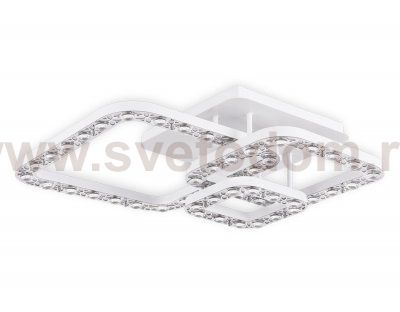 Люстра потолочная Ambrella FA162 WH/CH белый/хром 100W 540*540*130 (ПДУ РАДИО 2.4) ACRYLICA