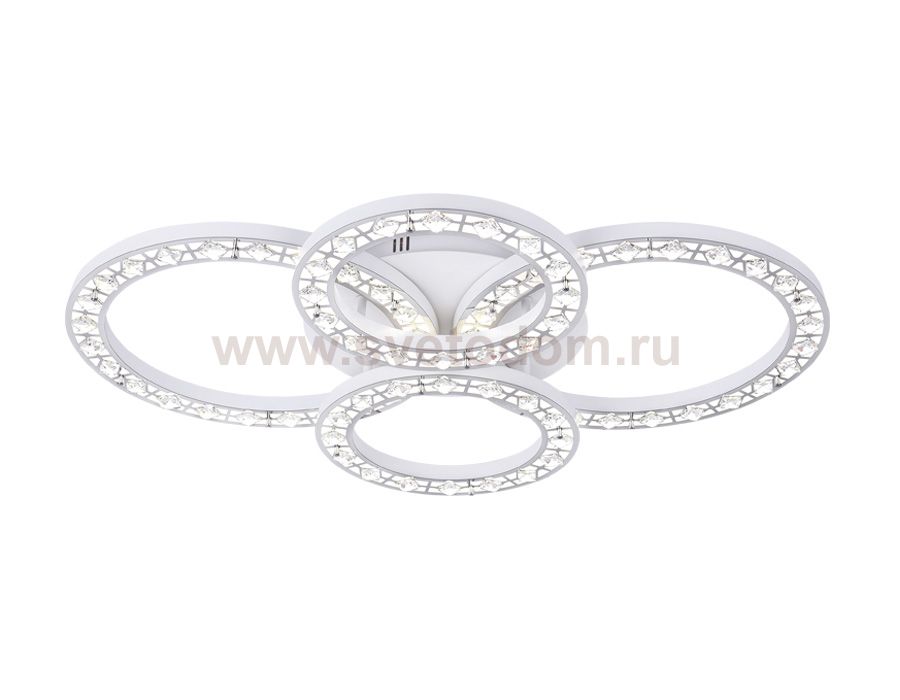Люстра потолочная Ambrella FA163 WH белый 120W 800*600*120 (ПДУ РАДИО 2.4) ACRYLICA