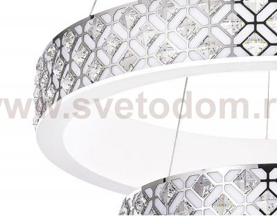 Люстра подвесная Ambrella FA165 WH белый 130W D600*1000 (ПДУ РАДИО 2.4) ACRYLICA