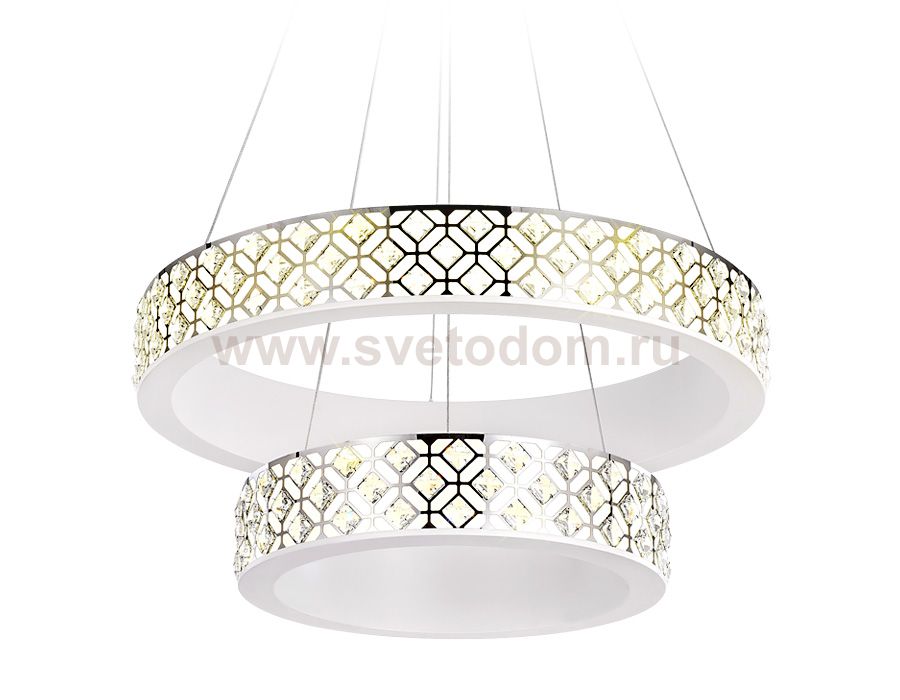 Люстра подвесная Ambrella FA165 WH белый 130W D600*1000 (ПДУ РАДИО 2.4) ACRYLICA