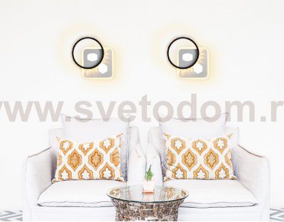 Настенный светильник бра Ambrella FA230 WH/BK белый/черный LED 3000K/4200K/6400K 28W 210*210*50 ACRYLICA