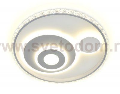 Люстра потолочная Ambrella FA244 WH белый 105W D500*75 (ПДУ РАДИО 2.4) ACRYLICA