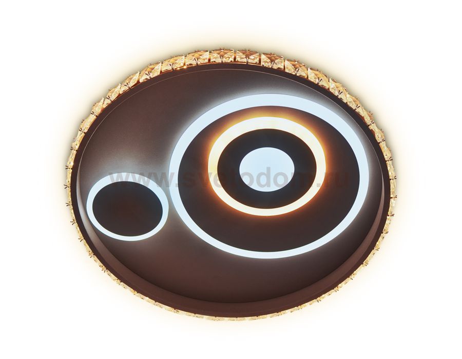 Люстра потолочная Ambrella FA245 CF кофе 105W D490*65 (ПДУ РАДИО 2.4) ACRYLICA