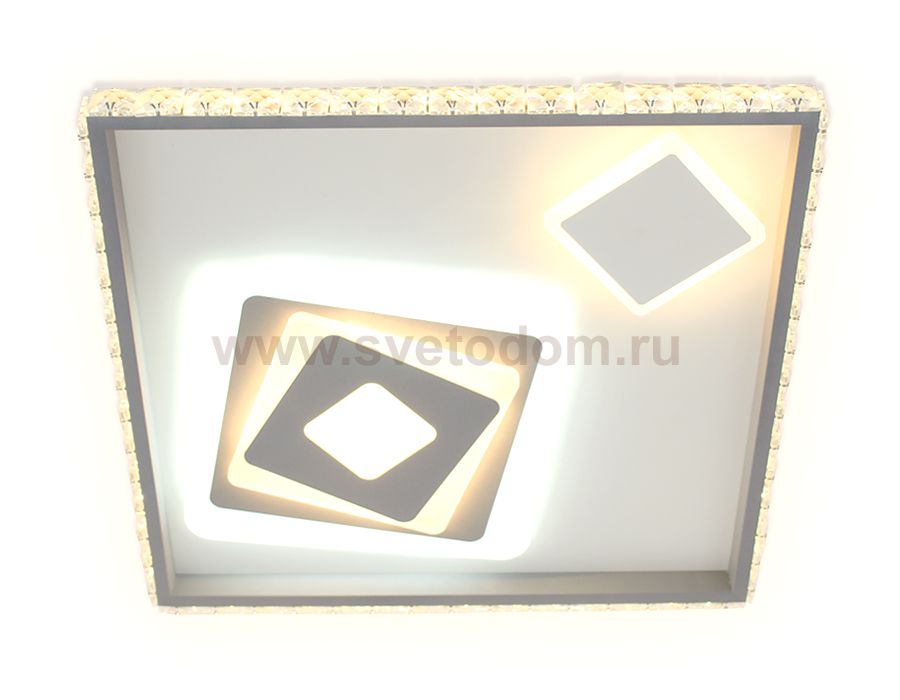 Люстра потолочная Ambrella FA248 WH белый 117W 500*500*75 (ПДУ РАДИО 2.4) ACRYLICA