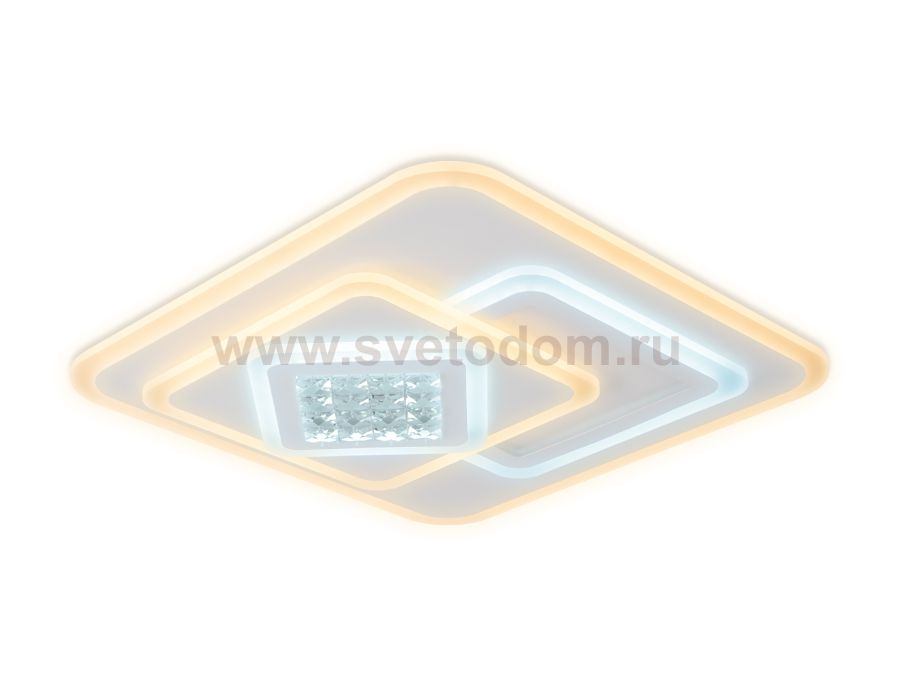 Люстра потолочная Ambrella FA255 WH белый 118W 500*500*80 (ПДУ РАДИО 2.4) ACRYLICA