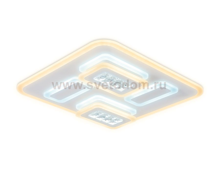 Люстра потолочная Ambrella FA257 GR серый 134W 500*500*80 (ПДУ РАДИО 2.4) ACRYLICA