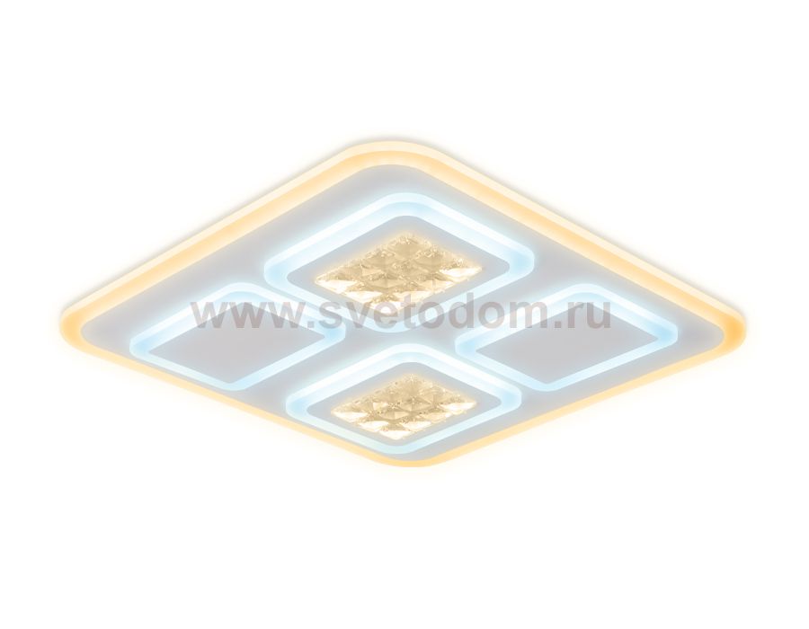 Люстра потолочная Ambrella FA259 WH белый 118W 500*500*75 (ПДУ РАДИО 2.4) ACRYLICA