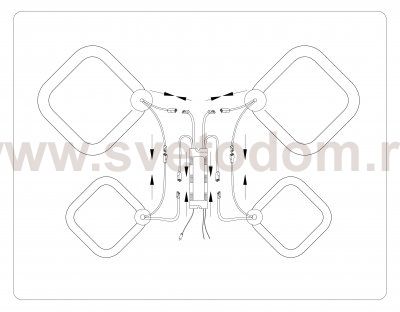 Потолочный светодиодный светильник с пультом Ambrella FA3822 FA