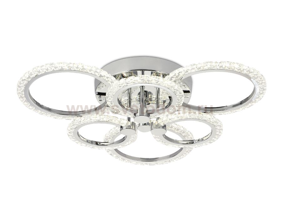 Люстра потолочная Ambrella FA414/3+3 CH хром 90W 580*540*120 (ПДУ РАДИО 2.4) ACRYLICA