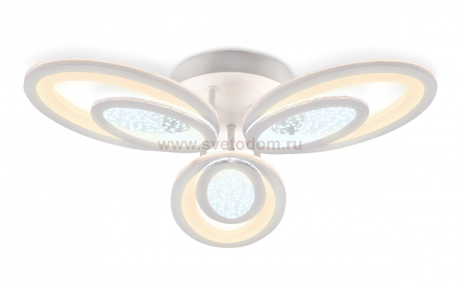 Люстра потолочная Ambrella FA422/3 WH белый 126W D570*100 (ПДУ РАДИО 2.4) ACRYLICA