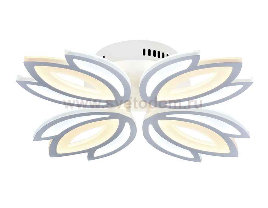 Люстра потолочная Ambrella FA455/4 WH белый 80W 3000K/6400K 530*530*90 (Без ПДУ) ACRYLICA