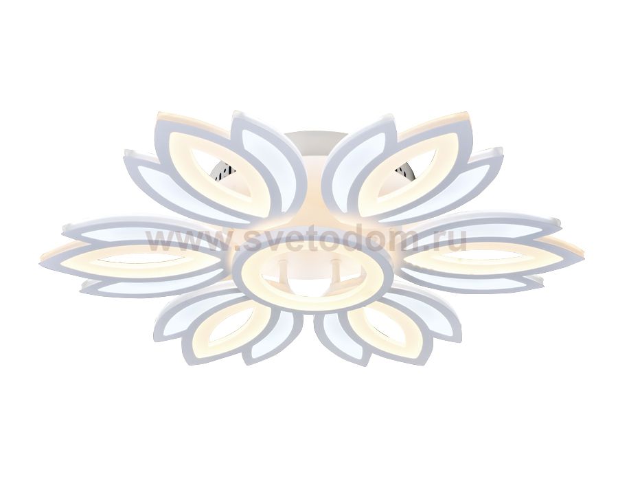 Люстра потолочная Ambrella FA456/6+1 WH белый 132W 3000K/6400K D640*110 (Без ПДУ) ACRYLICA