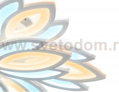 Люстра потолочная Ambrella FA457/6+3 WH белый 180W 3000K/6400K D640*110 (Без ПДУ) ACRYLICA