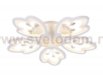 Люстра потолочная Ambrella FA510/5 WH белый 140W+28W D660*95 (ПДУ РАДИО 2.4) ACRYLICA